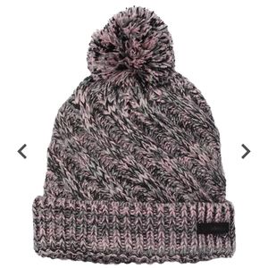 Columbia fleece lined cable-knit pom beanie, youth OS, NWT